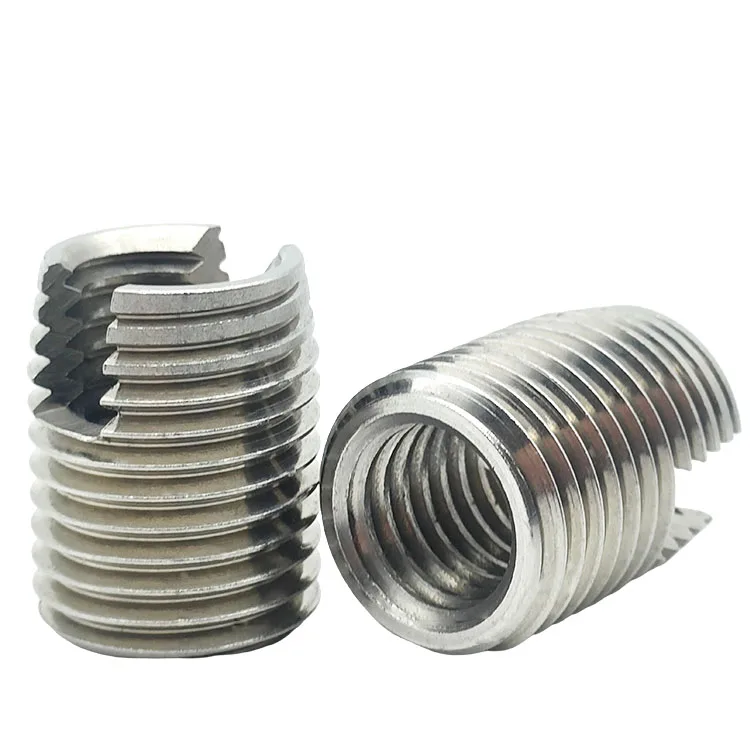 Factory Straight Stainless Steel 302 303 Slotted Self Tapping Threaded Insert