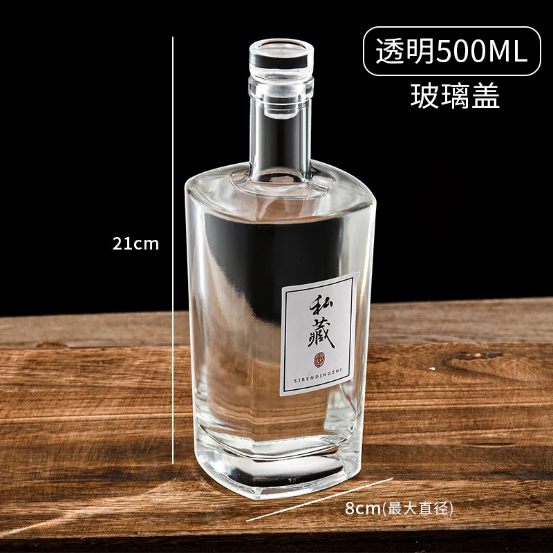 Glass Bottle cork Polymer Stopper glass Cap T Shape Customized Wine spirit Bottles transparent glass cork stopper