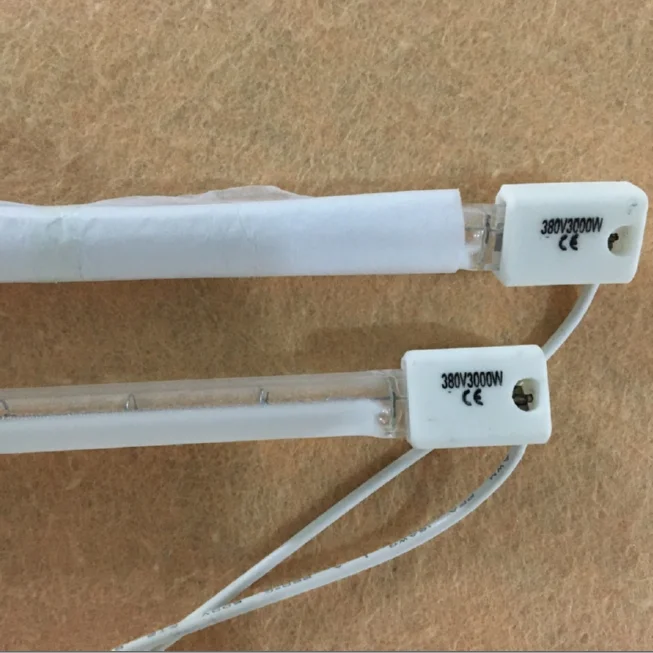 Галогенный нагревательный элемент, 1000 Вт, 2000 Вт, инфракрасная Вольфрамовая галогенная кварцевая нагревательная трубка