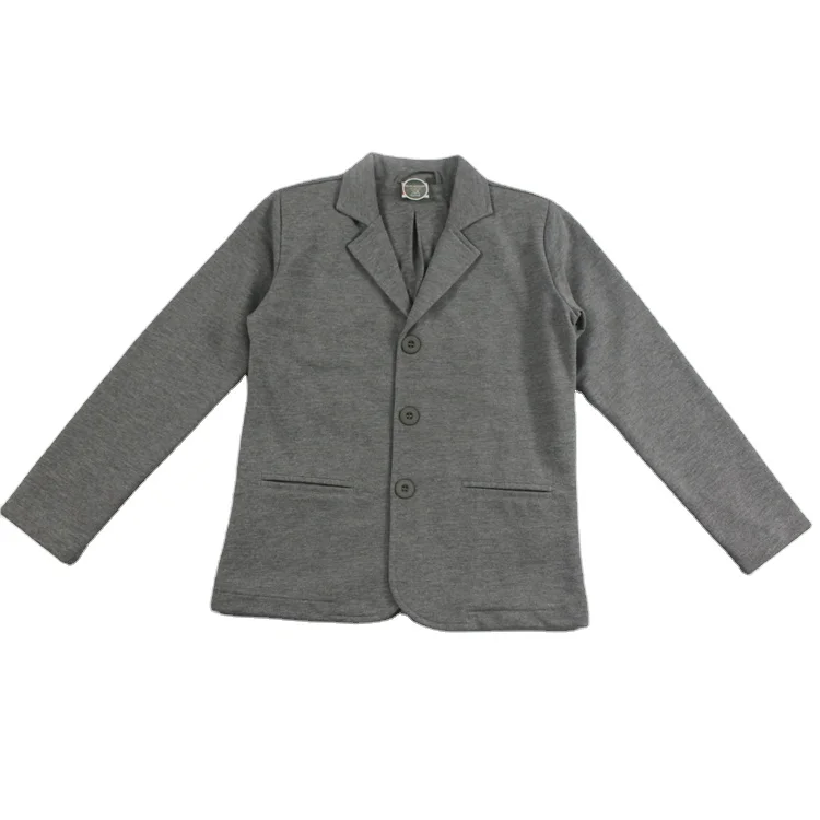 
Promotional Top Quality Grey Polyester Cotton Terry Boys Suit 