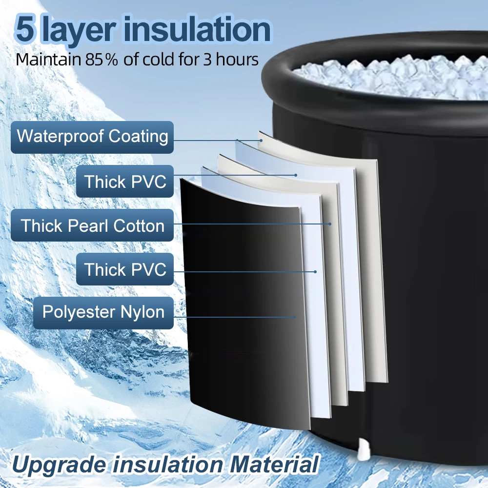 Ice Bath Tub Inflatable Recovery Cold Water Multi-layer Insulation Material Bath Tub With Complete Accessories