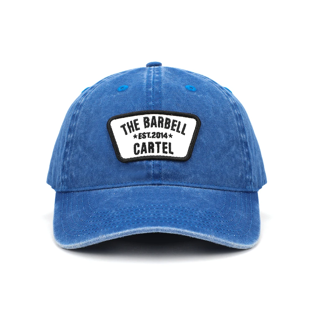 China Cheap Custom Retro Baseball Caps Sun Visor Wash Old Blue Sports Hats Embroidery Logo