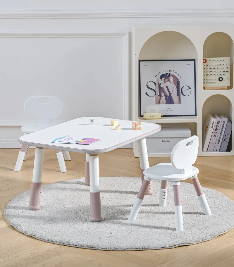 Multiple Functions Height Adjustable Baby Desk Home Children Furniture Kids Toddler Cartoon Style Daycare Pencil Table And Chair