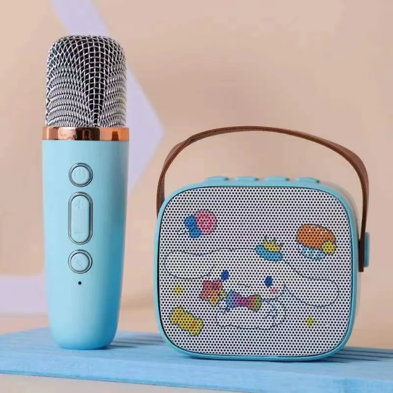 Ruunjoy Cartoon Bluetooth Speaker Microphone Portable Electronic Toys Cute Mini Kulomi Melody Outdoor Party Mic Home Wireless