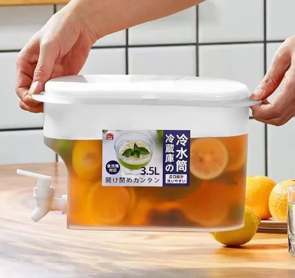 Large Capacity High Temperature Food Grade Open Kettle Drink Bucket Refrigerator Cold Hot Water Faucet Made of Plastic