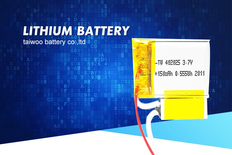 402025 3.7v Lipo Li-Ion Battery Cells 150mAh Lithium Polymer Battery For Wearable Device