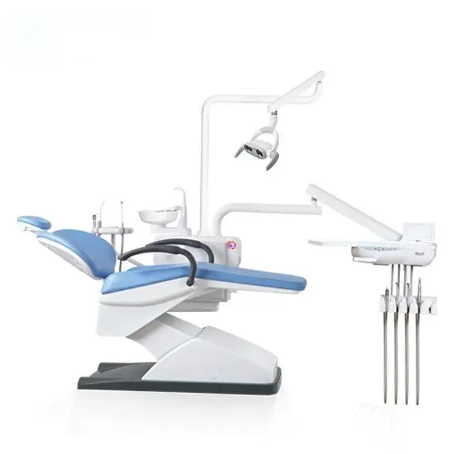 Good Quality Clinic Dental Unit Multifunctional Integral Dental Chair Wooden Case Plastic Chair CE Blue Dental Chairs Price List
