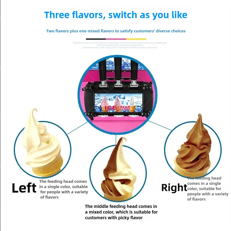 Profession 18L/hour Soft Ice Cream Machine Price Best Ice Cream Maker Cheap Ice-cream Cone Making Machines Cart For Sale