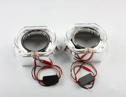 CQL 100mm 110mm led angel eyes led headlight halo ring,silver black chrome shroud,3inch shroud with led angel eyes