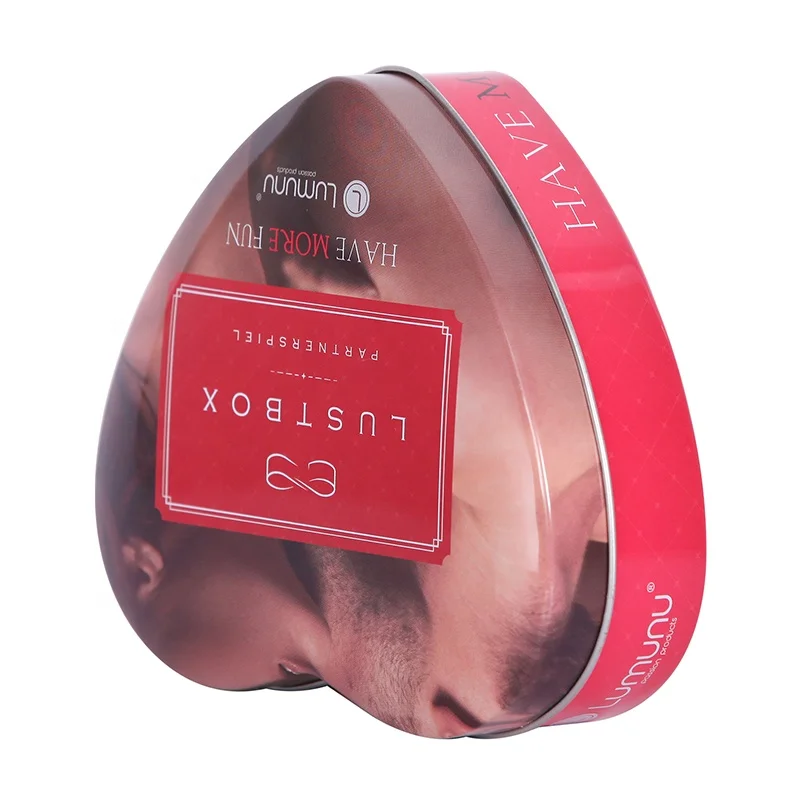 Heart Shape Tin Can Biscuit Packaging Chocolate Metal Box