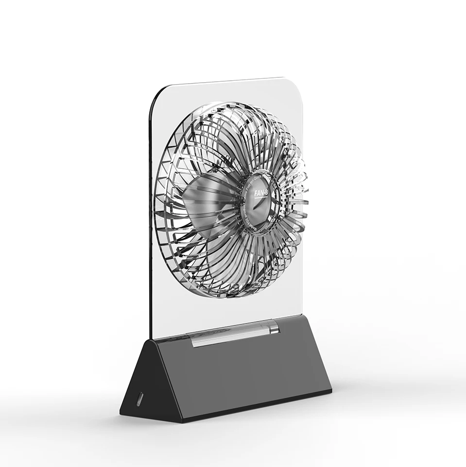 2025 New Strong wind quiet ultra-thin desktop fan Magnetic magnet wall hanging portable fan with colorful atmosphere lights