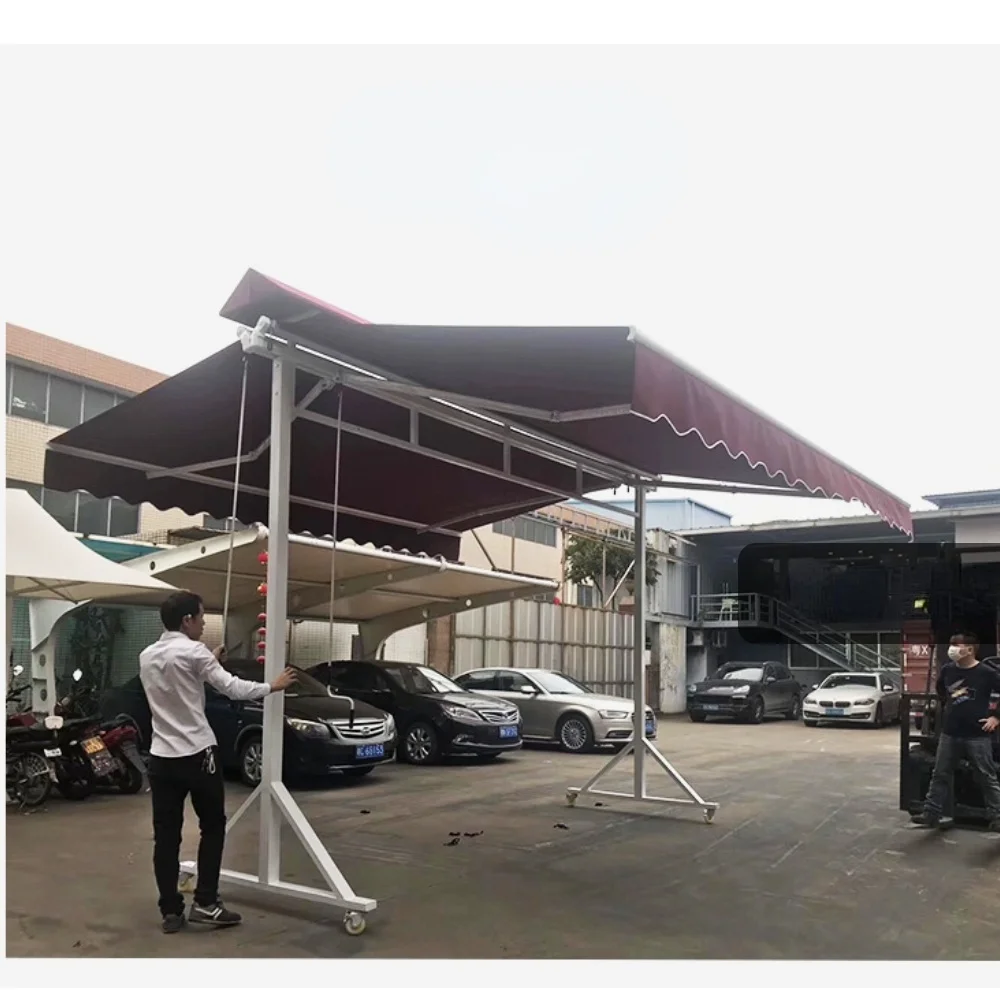 Customized Outdoor Courtyard Security Booth Telescopic Canopy
