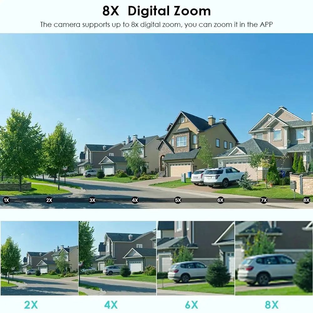 8MP 4K PTZ IP Camera 8x Zoom Dual-Lens Human Detect CCTV 4MP Outdoor Waterproof External Wifi Surveillance Camera ICSEE