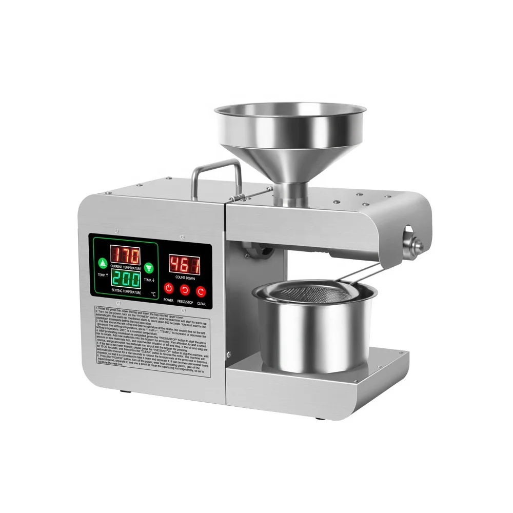 cold oil press with filter/small home olive sunflower oil press