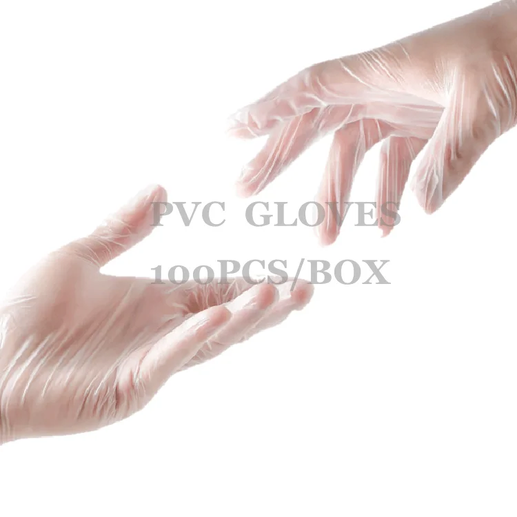 TPE латекс PE пищевой ПВХ резиновые виниловые салон красоты выпечки утолщенной водонепроницаемой кухни 100 шт./кор. из нитрильного бутилкаучука нитриловые перчатки