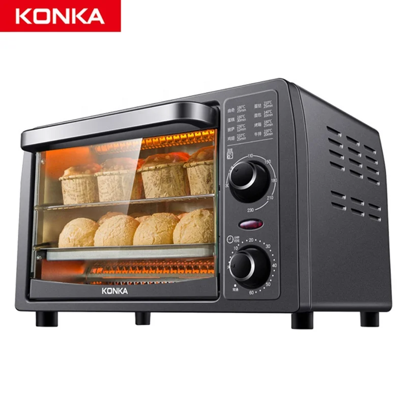 KONKA 13L Electric Oven Multifunctional Mini Oven Frying Pan Baking Machine Household Pizza Maker Fruit Barbecue Toaster Oven