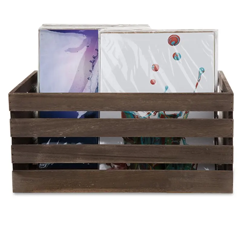 JUNJI прочный дешевый прямоугольный деревянный ящик для хранения овощей и фруктов деревянный ящик