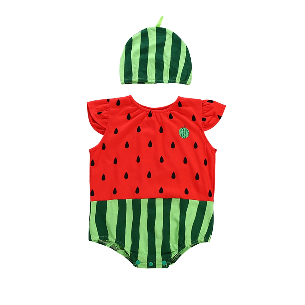 
Mudkingdom Infant Baby Soft fruit costume child wholesaler watermelon cosplay for baby onsie 