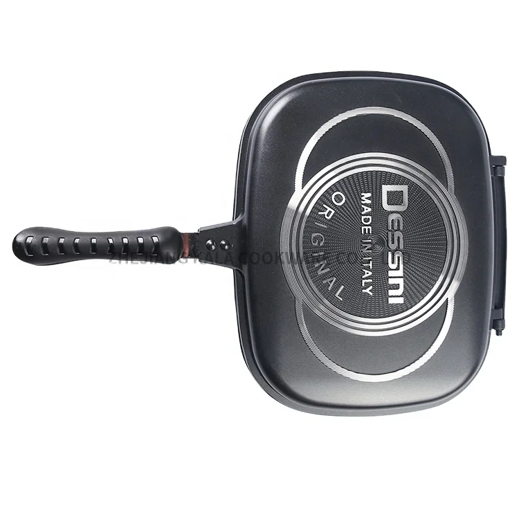 Double Frying Pan Cookware Set Non-Stick Pans Induction Cookware Double Side Grill Roasting Pans