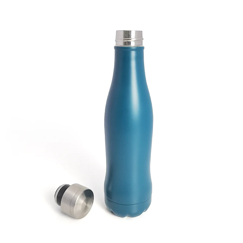 Xportop Custom Logo 400ml 600ml Double Wall Coke Cola Shape Water Bottle With Lid for Sports Outdoor
