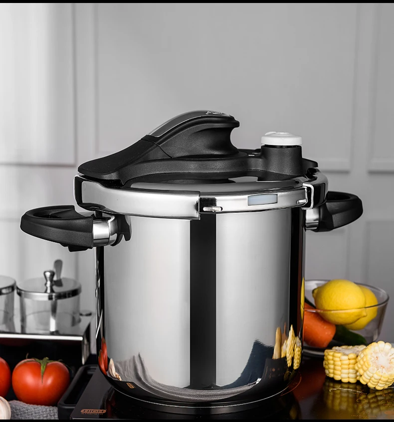 Preferred factory commercial steel pressure cooker 6L gas presser cooker stainless steel use for gas and induction cooker