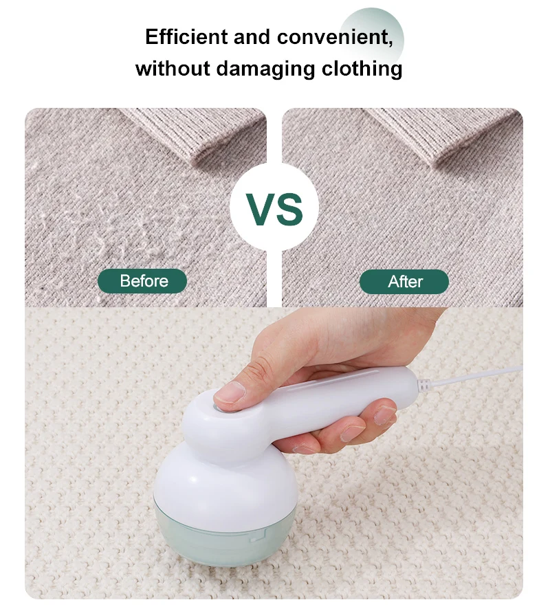 Custom Carpet Lint Cleaner 6-Leaves Electric Fabric Lint Remover for Sofa