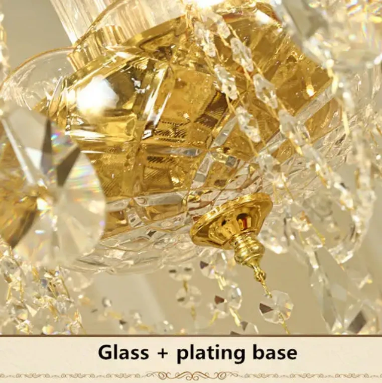 Indoor decorative Lighting living room villa wedding luxury Europe candle Crystal Chandelier