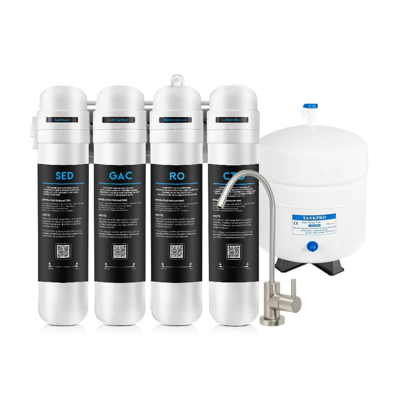 K5-100GPD low pressure portable RO drinking water filter reverse osmosis system without pump under sinke water filter