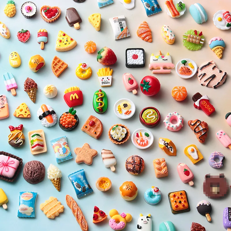Toys Kids Mini Cute Miniature Doll House Store Supermarket Food Cake Wine Drink For Phone Case Imitate Kitchen Accessories Toys