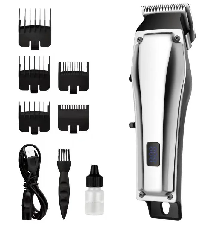 Машинка для стрижки волос Мужская аккумуляторная с ЖК-дисплеем, 3,7 в, 2000 мАч