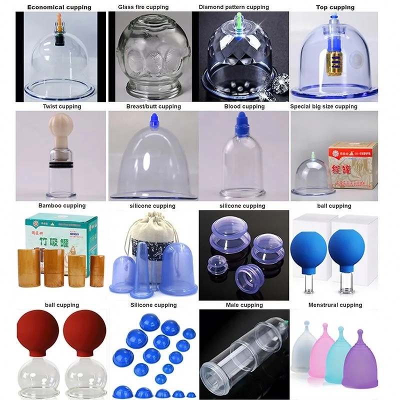 Anti Cellulite Vacuum Suction Massage Cups Therapy rubber bulb facial cupping therapy in gift box