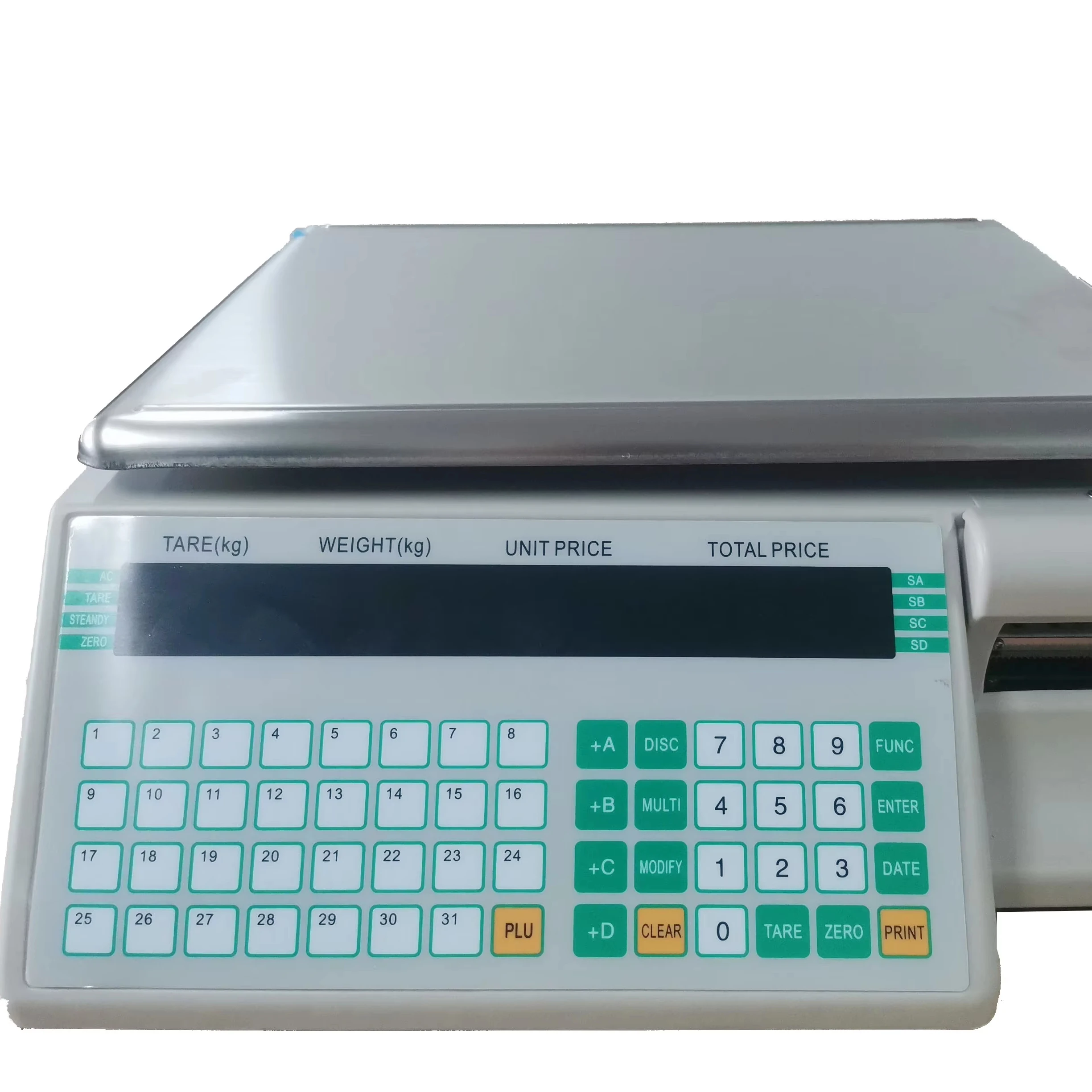 Barcode Bench Scale  Commercial Price Computing Retail Electronic Balance Label Thermal Printing Barcode Scales