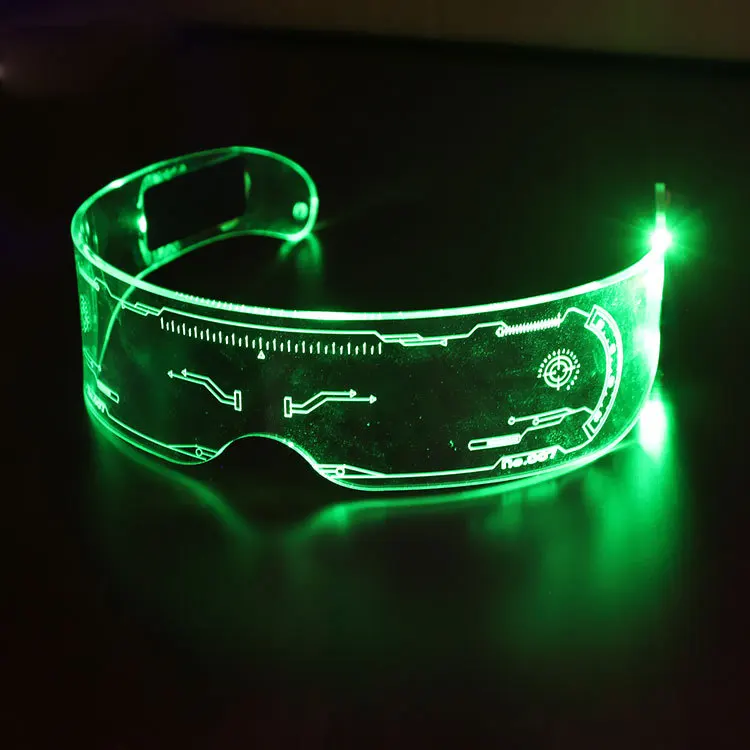 Colorful Led Light Up Party Glasses Cyberpunk Glasses For Costume Cosplay Halloween Bar Club Party Concert Live