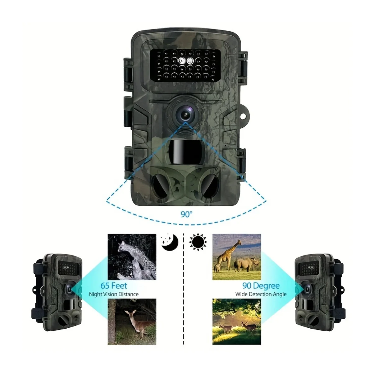 58MP 2.7K Wildlife Hunting Trail Game Camera Security Camera Waterproof Day & Night Dual Use Hunting Scouting Camera