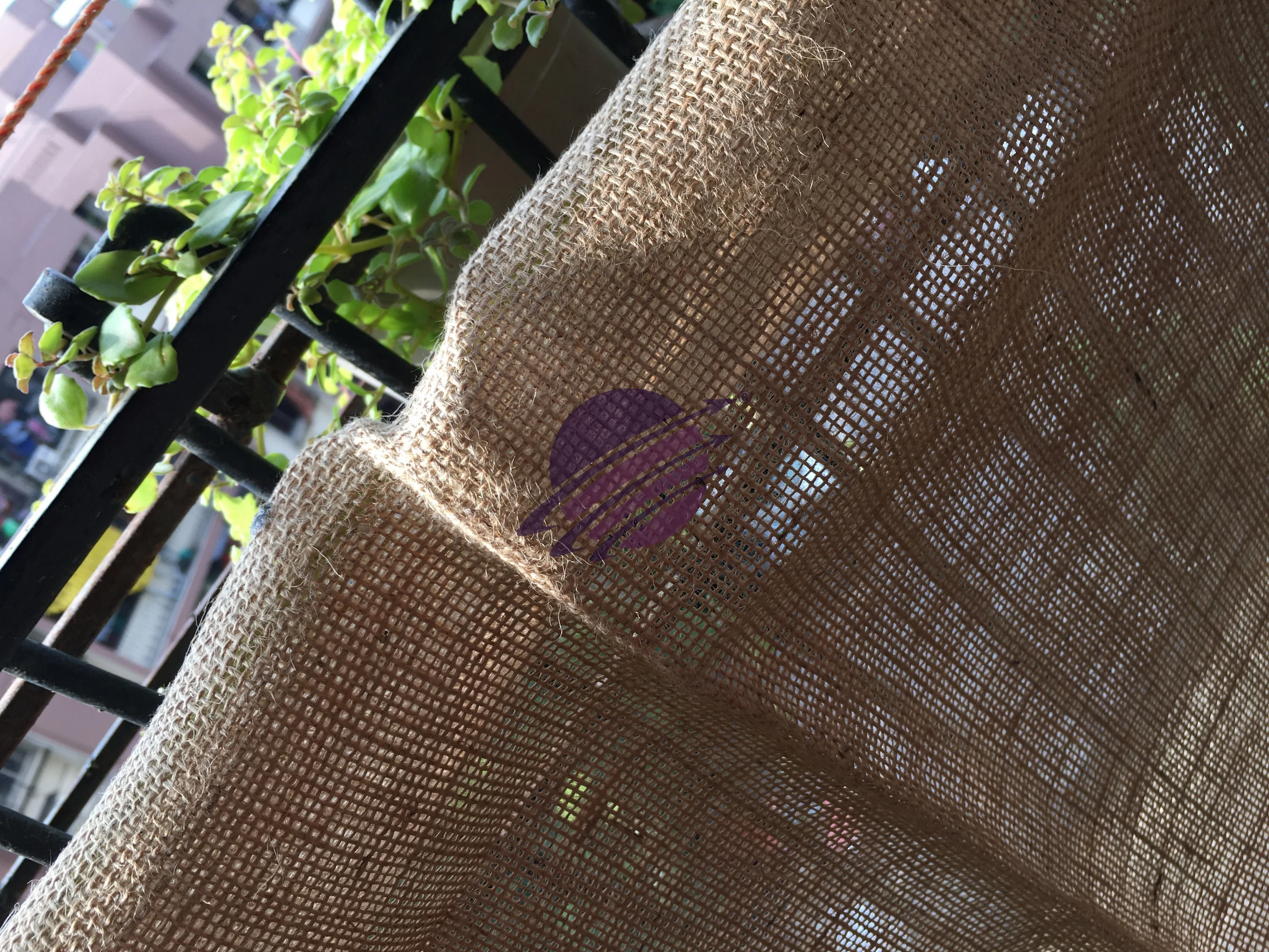 Bio degradable Jute Hessian cloth used as cover in construction