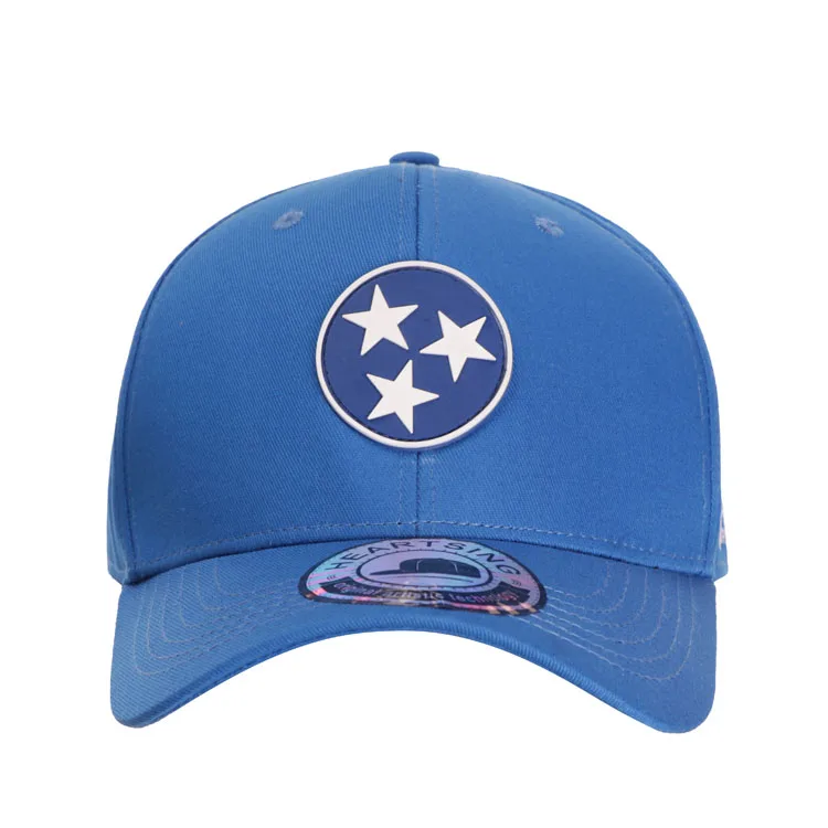 close cap fitted men blue rubber patch custom logo flex fit 6 panel baseball cap fitted hat