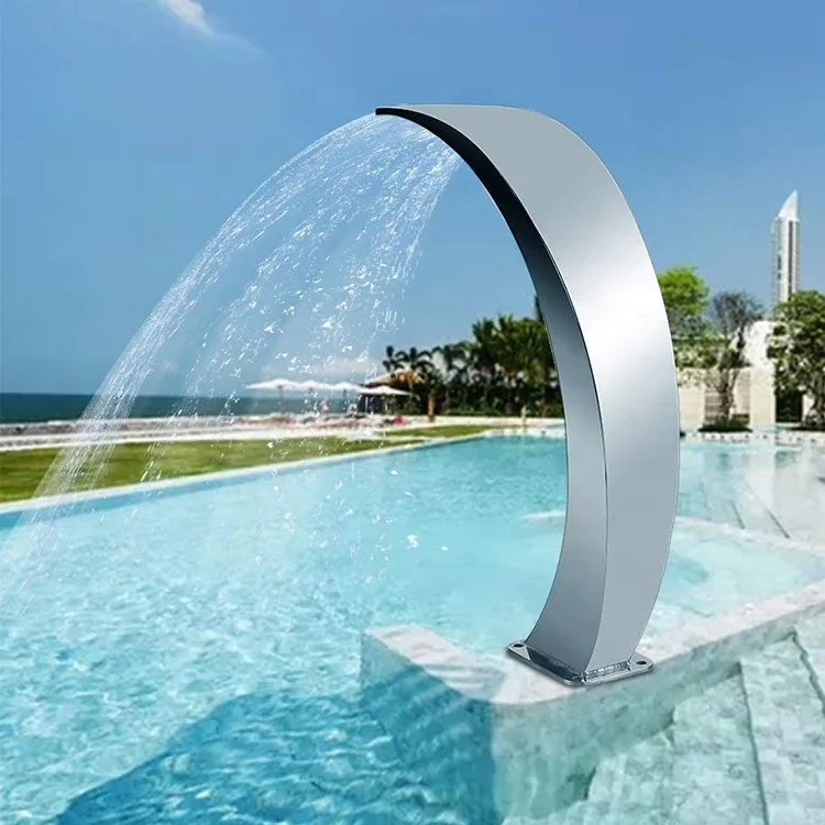 Stainless steel 304 swimming pool water curtain outdoor fountain waterfalls