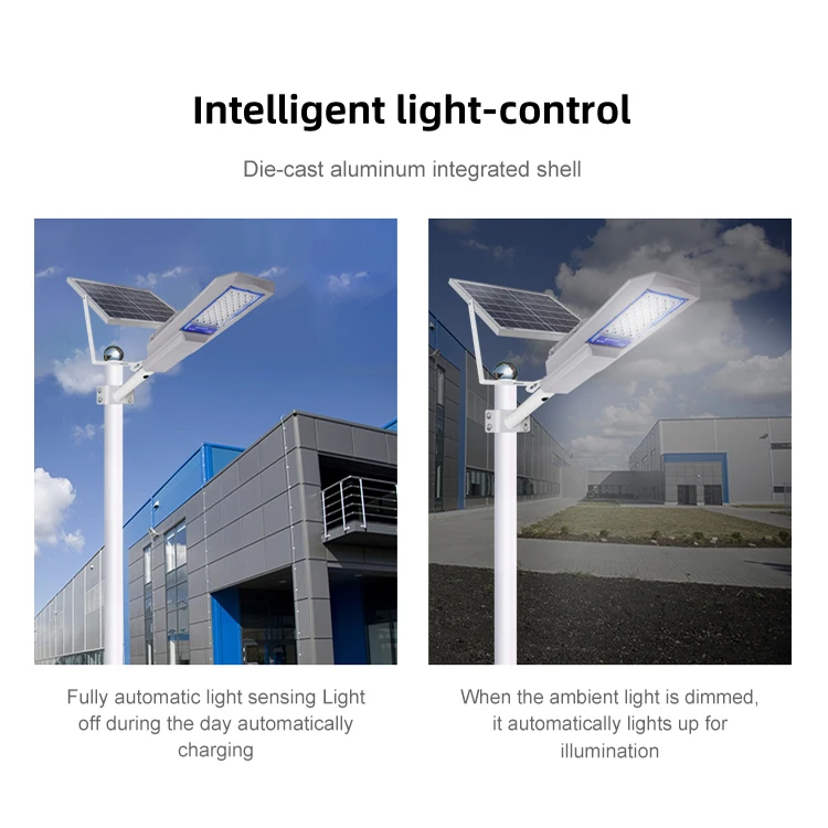 Better Heat Dissipation Remote Induction Ip65 Aluminum 100w 200w 300w Solar Panel Led Street Light