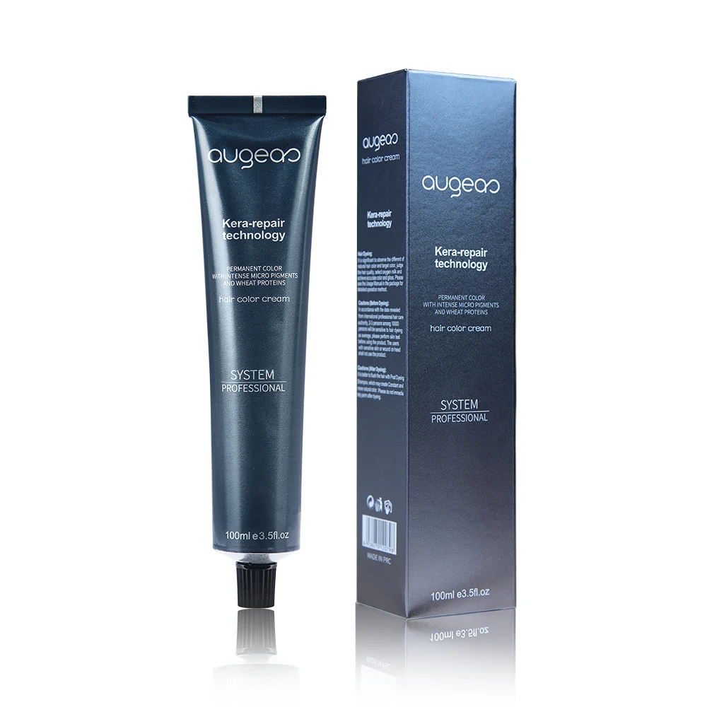 In Stock Augeas Private Label Cream Permanent Color Natural Wholesale Professional Hair Dye