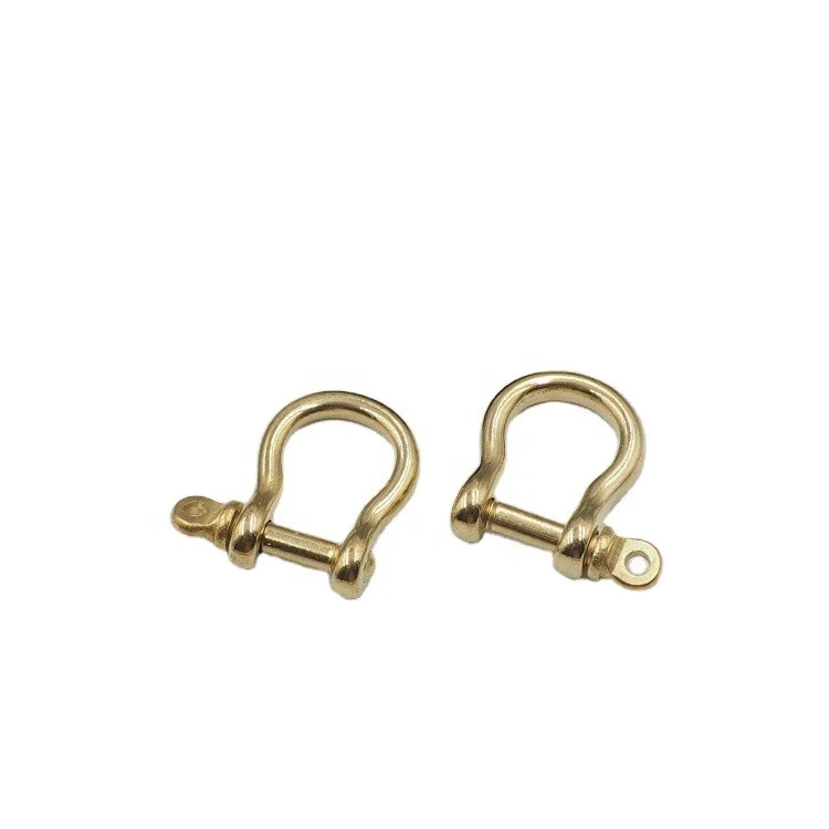 Solid Brass Bow Shackle D-Ring Shackle Brass Screw Pin Anchor Shackle