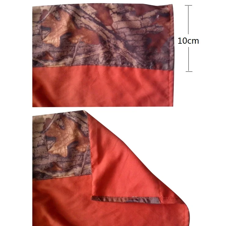 Vitotex-Oak Camo Lodge, Hunter Orange, Bed Sheet Set Queen size 4pcs