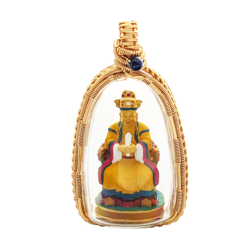 GIVELUCK Brass three-dimensional Buddha wipe painting hand color auspicious blessing can be customized gift pendant decoration
