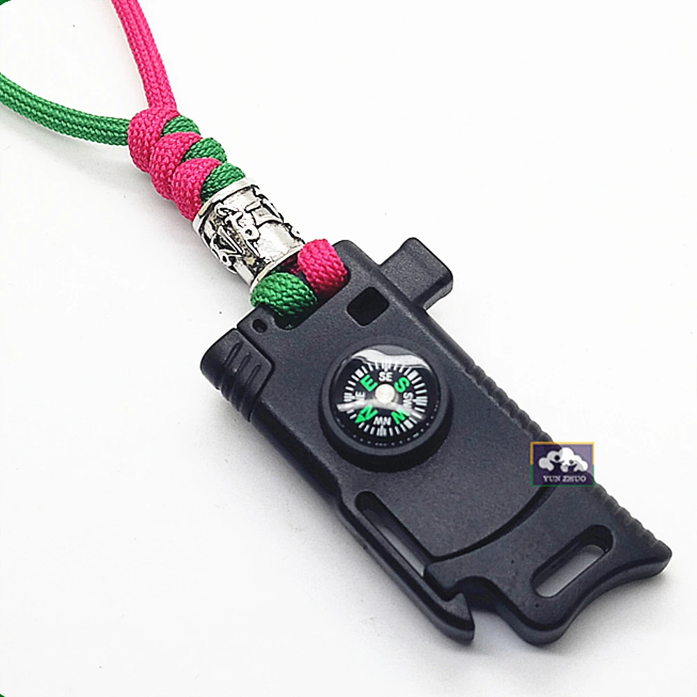 Brass sport whistle metal survival whistle plastic paracord whistle for bracelet