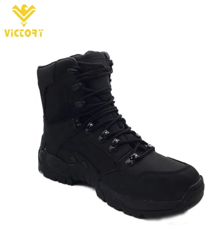 China Anti slip mens black knight dubai security hiking boots for men