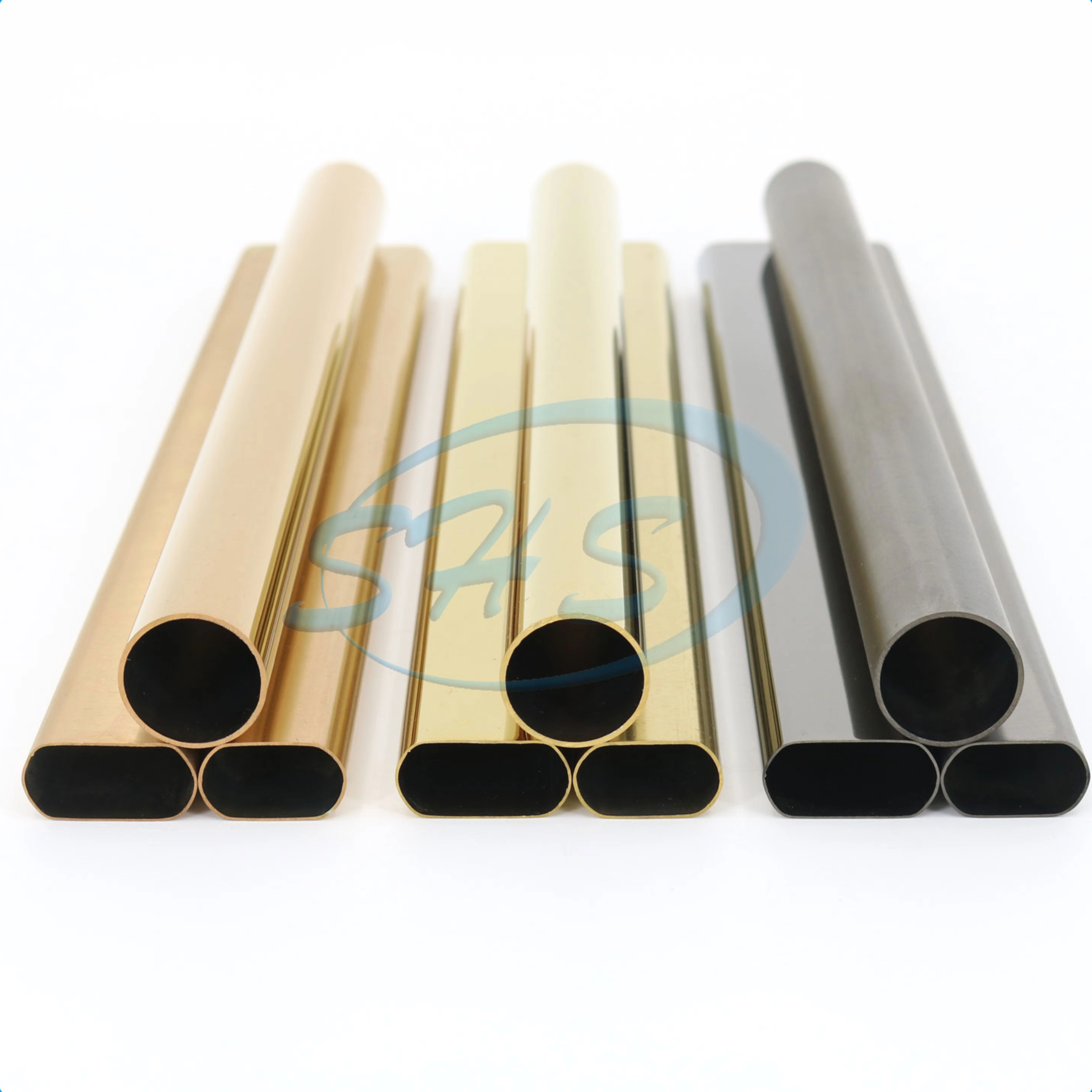 AISI 201 304 316 inox electric polishing metal tube round square rectangular oval slot embossed section welding stainless pipes
