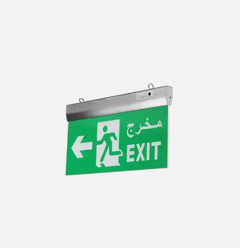 Autonomous Security Lighting Block Indicator 3w Double Side Fire Safety Green Exit Sign Plate Led Emergency signal Light Signage