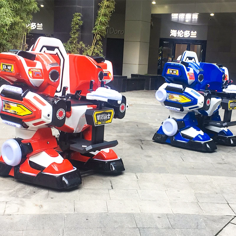Haojile Shopping Mall Indoor/Outdoor Walking Robot Battle Warrior with Score Calculation and Display Durable Fiberglass