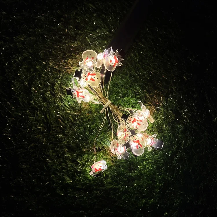 Hot Sale Led String Light Christmas Decoration Snowman Bells Christmas Tree String Lights Wholesale