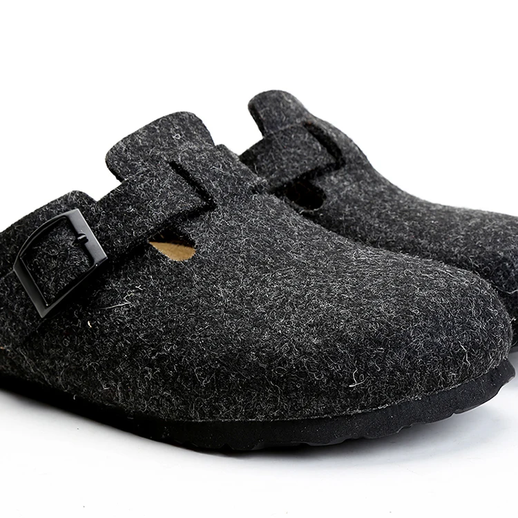
Casual Shoes Woolen Cloth Uppers Sandals Women Outdoor Wool Felt Slippers <span style=