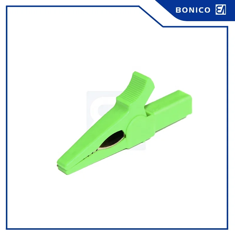 15A 80MM Nylon Insulated Material Nickel Plated Brass Test Alligator Clip